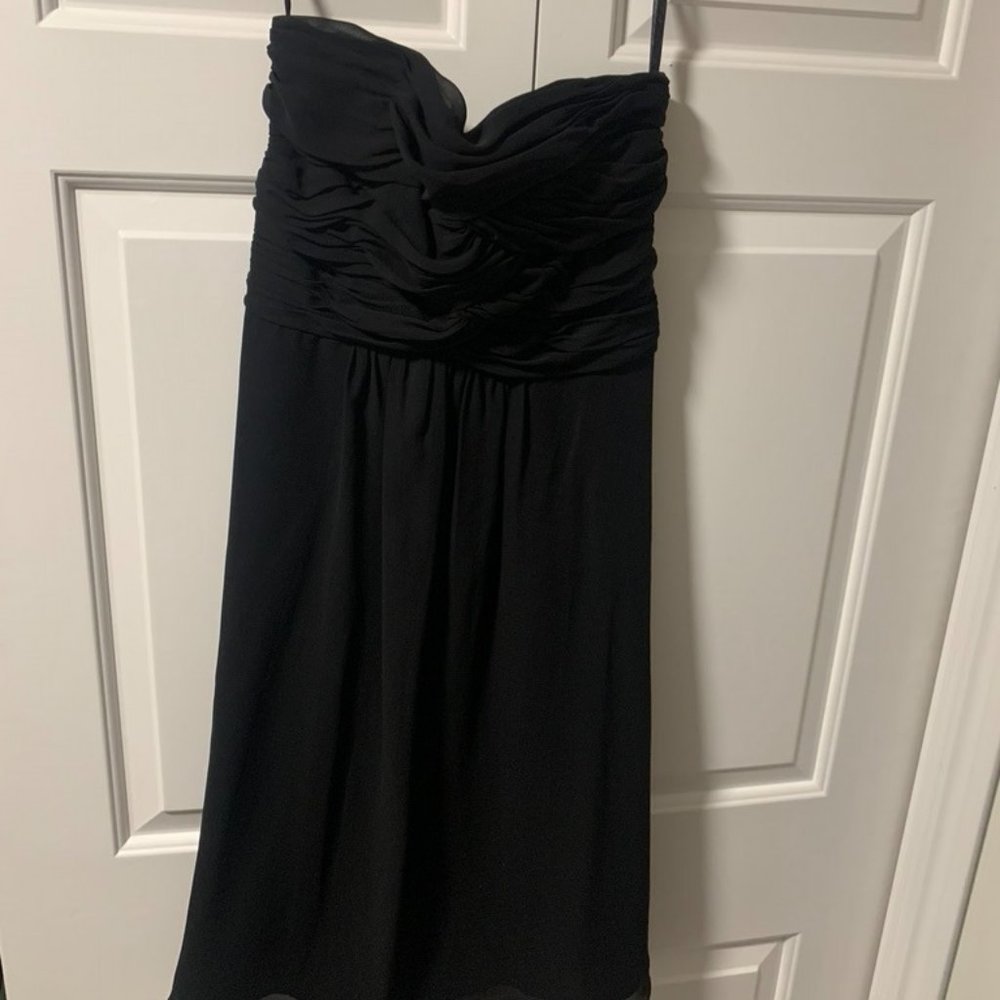 Strapless Black A-Line Waist dress